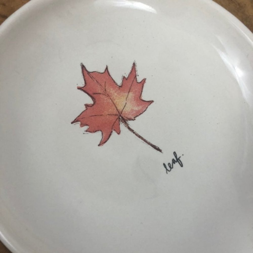 Rae Dunn Spoon Rest leaf autumn ceramic autumn - Picture 2 of 6